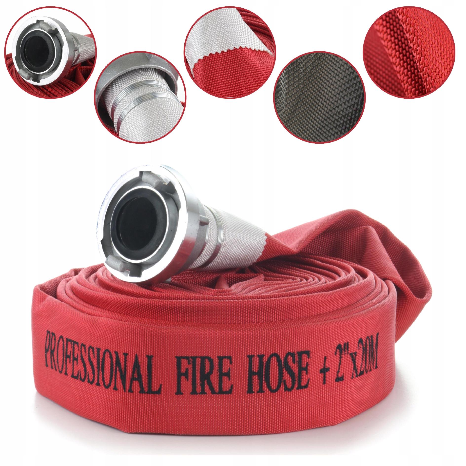 Wąż strażacki do nawadniania deszczowni pompy wody Storz 2 cale 52 mm 20m R