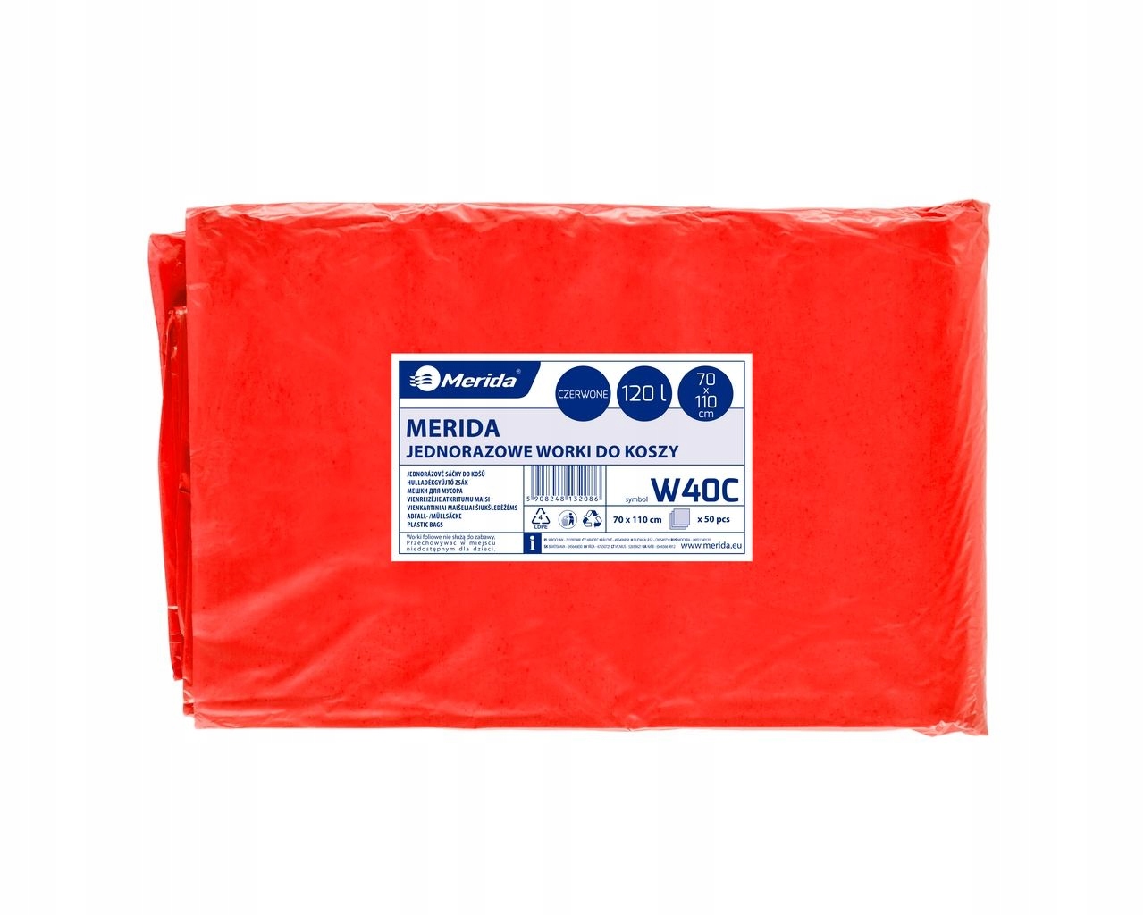 

Merida Worki Na Śmieci Czerwone 120 L. Mocne Grube