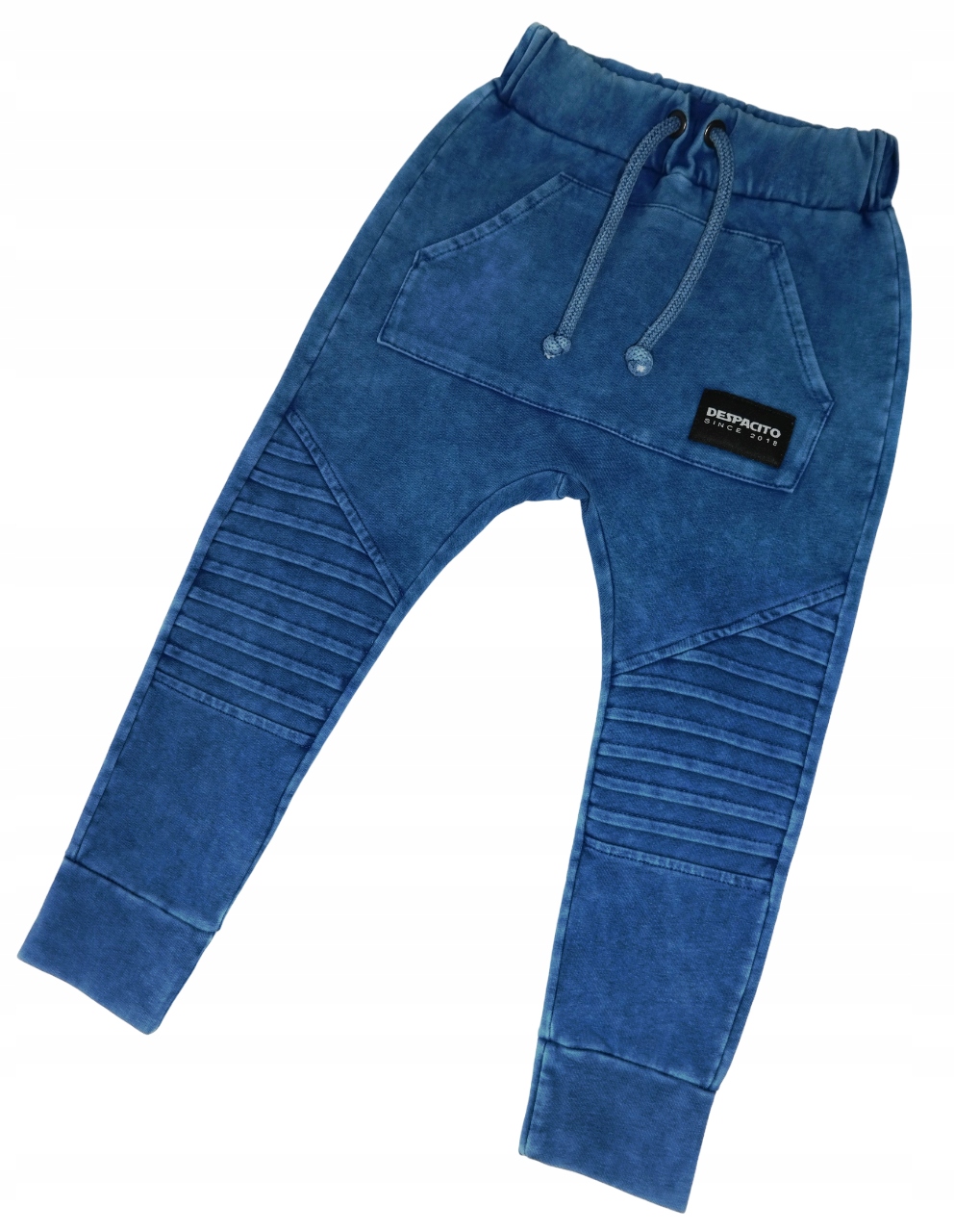 Spodnie baggy Despacito niebieskie bawełna dekatyzowana r. 98