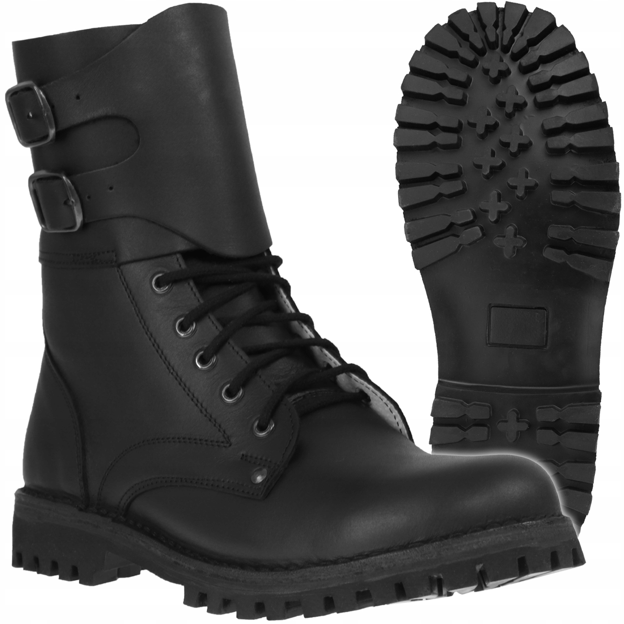 Polskie Buty Wojskowe Opinacze Desanty Taktyczne Skórzane Skóra Czarne 41