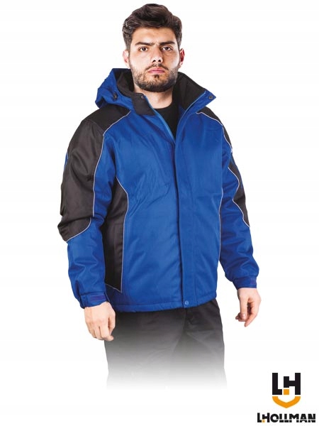 Pánská Zimní Reflexní Teplá bunda S Kapucí Lh-blizzard nebe-černá L