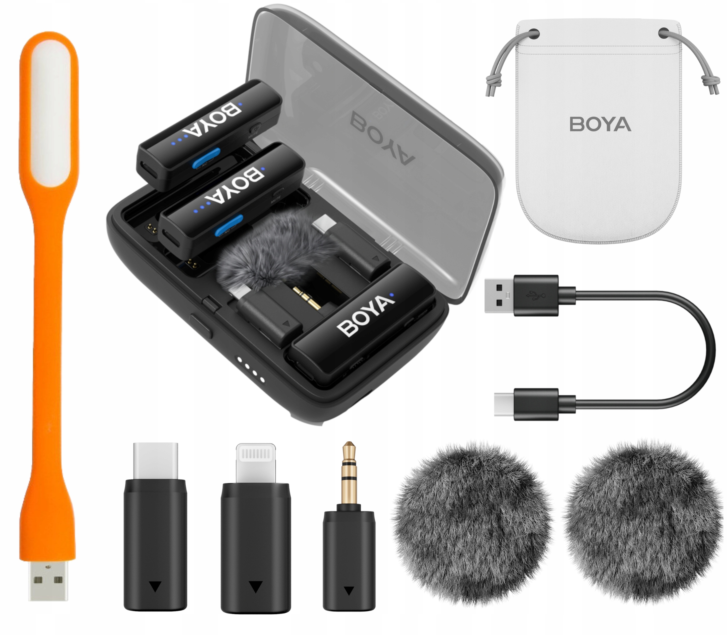 BOYA「BOYALINK」ブラック Boya BOYALINK Bezprzewodowy, dwukanałowy system mikrofonu