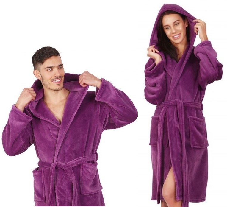 

DecoKing Szlafrok Z Kapturem Mikrofibra Fiolet/xxl