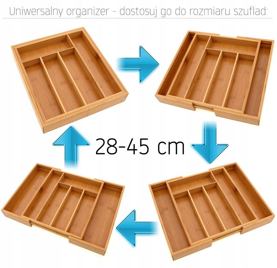 Organizer na sztućce Szufladowy Rozsuwany Wkład Marka inna