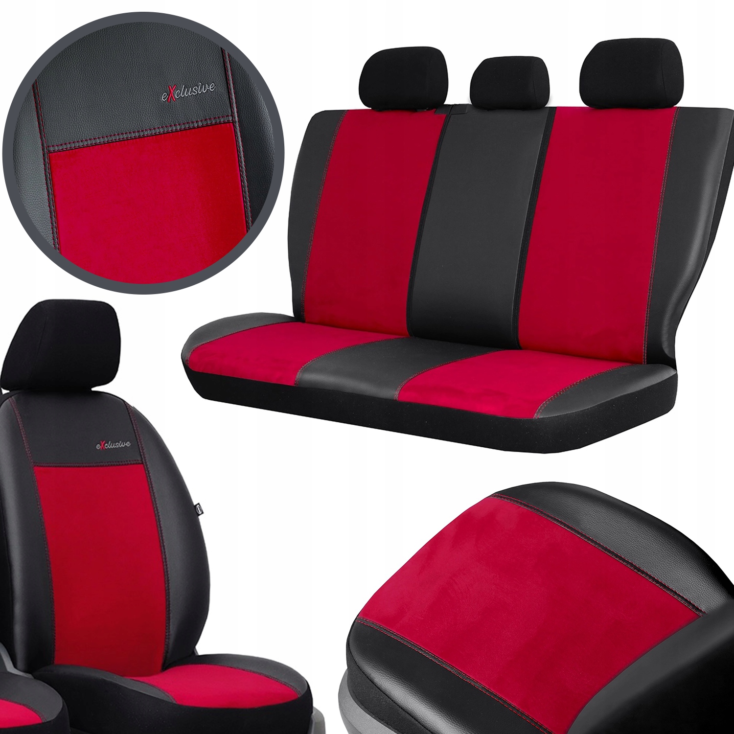 Poťahy z ekokože Alkantara na autosedačky Pok-Ter Exclusive Hnedá