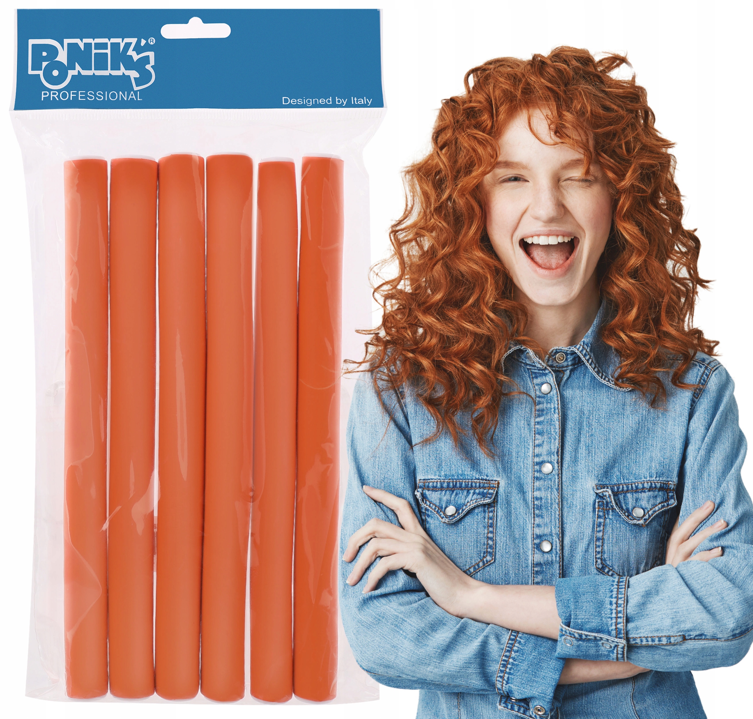 

Wałki Do Włosów Loków Papiloty Gumowe 16mm 6SZT XL