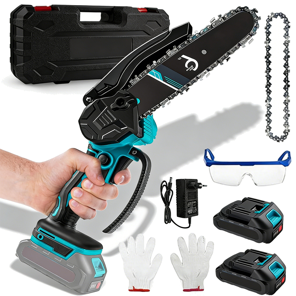 Piła Łańcuchowa Akumulatorowa 6'' Mocna Lekka Bezpieczna Do Prac Ogrodowych