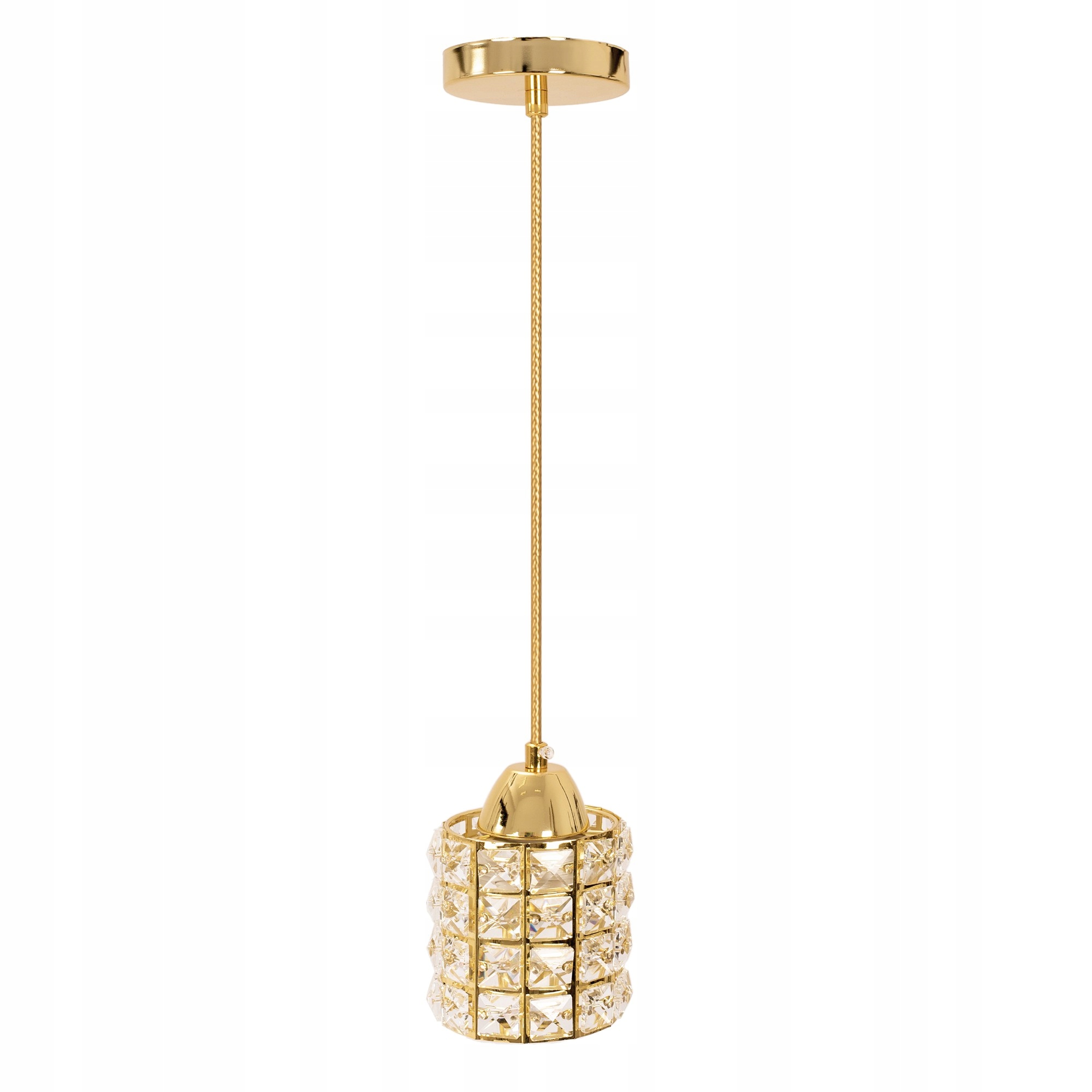 Závěsná lampa Modern Single Crystal Gold Barevné odstíny žluté a zlaté