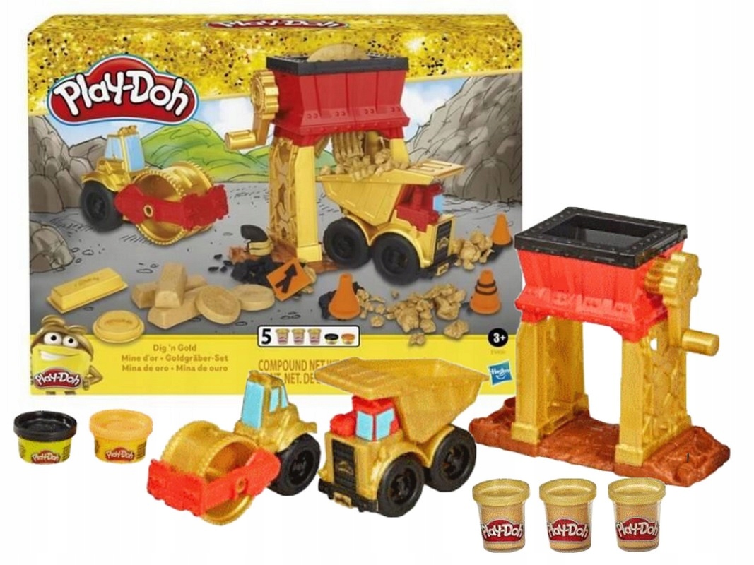 

Play-doh Ciastolina Z Foremkami Kopalnia Złota 3+