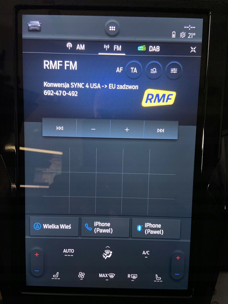 SYNC 4 Ford EDGE 2021 LINCOLN; Konwersja USA - EU