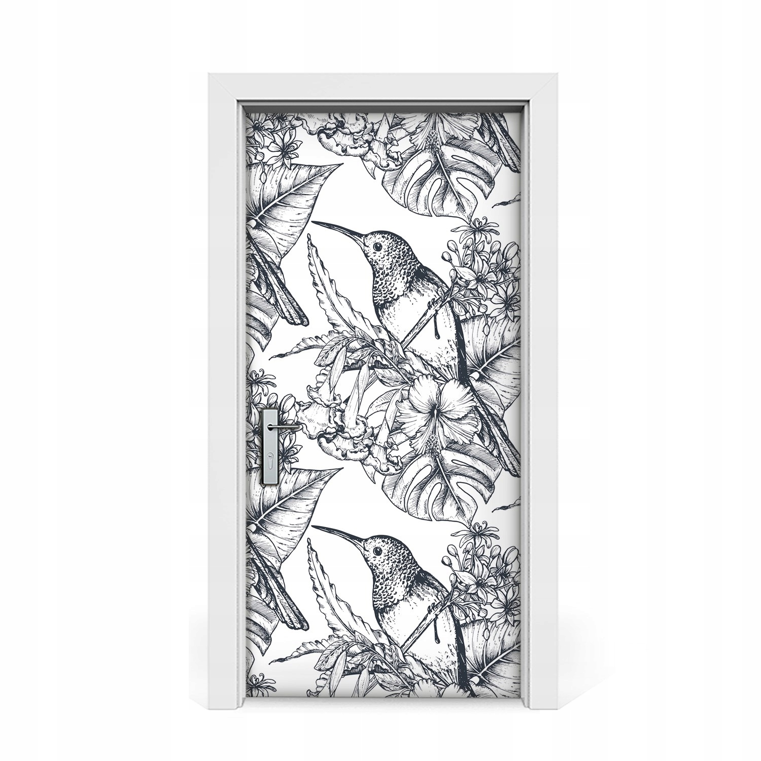 

Naklejka na drzwi Ręcznie rysowane ptaki 95x205