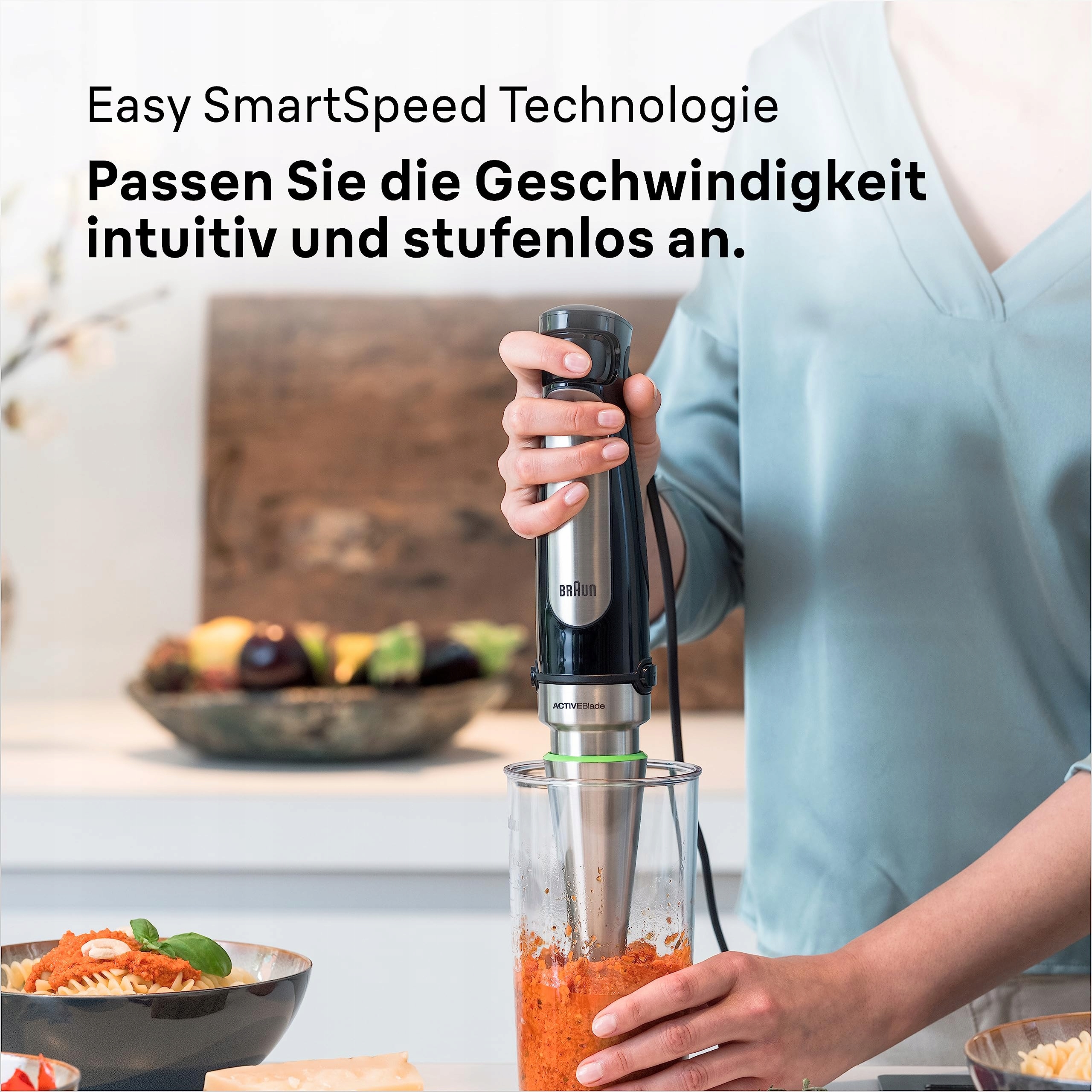 BRAUN MultiQuick 7 Blender Ręczny 1000W Zestaw Akcesoriów Stal Nierdzewna — miniatura 6