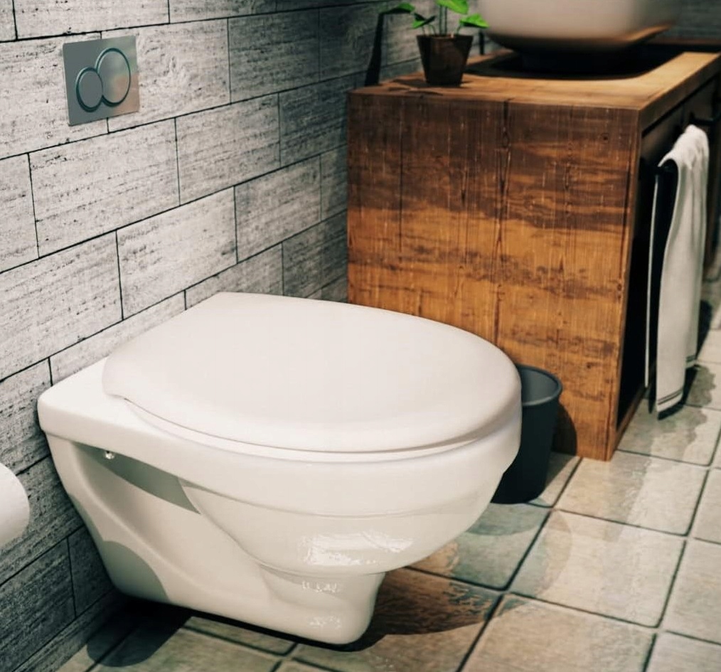 DESKA SEDESOWA WOLNOOPADAJĄCA UNIWERSALNA KLAPA WC Kolor biały