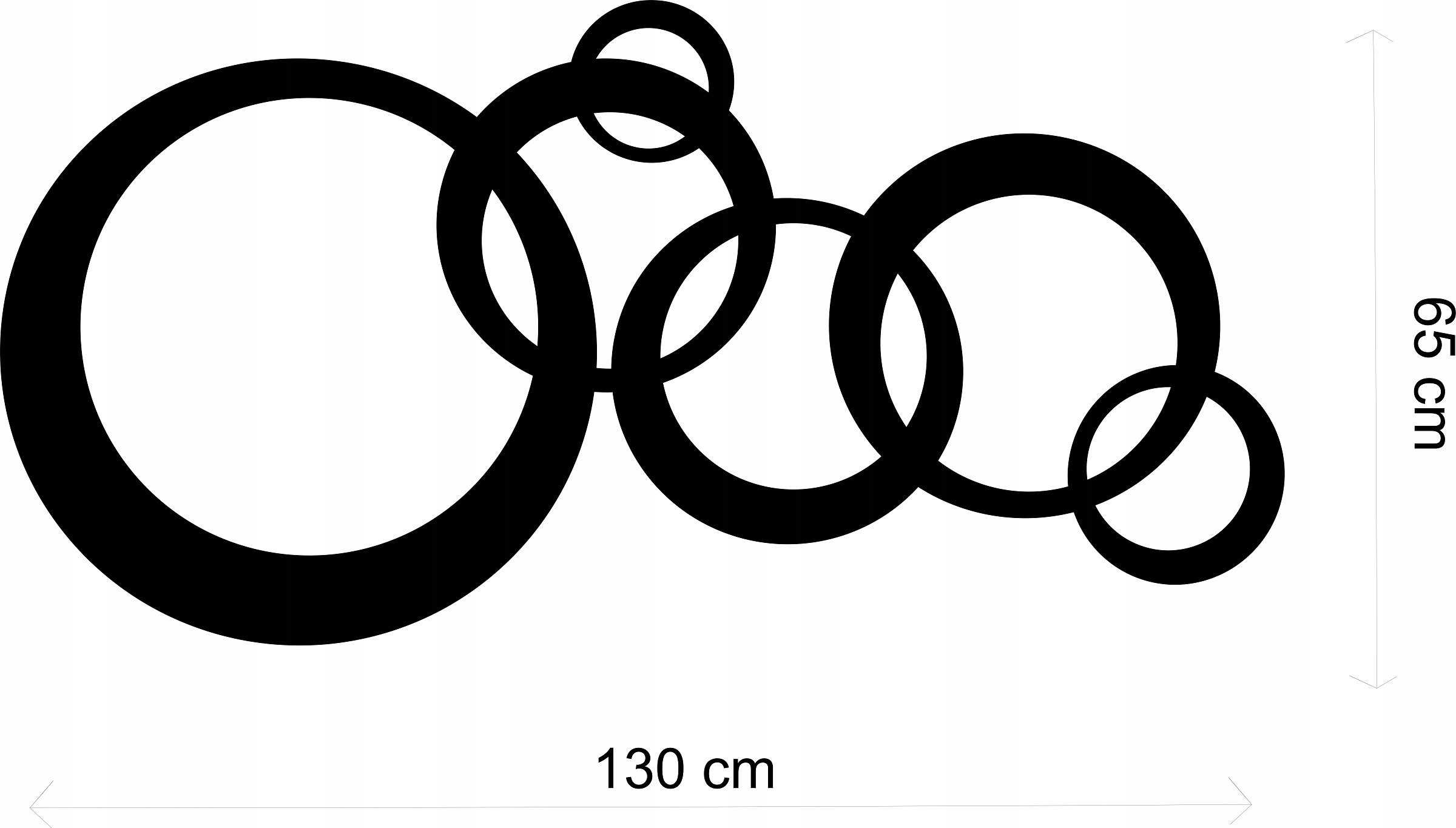 Velký Rám kola pro zrcadlo, kovový, výrobce, 130 cm