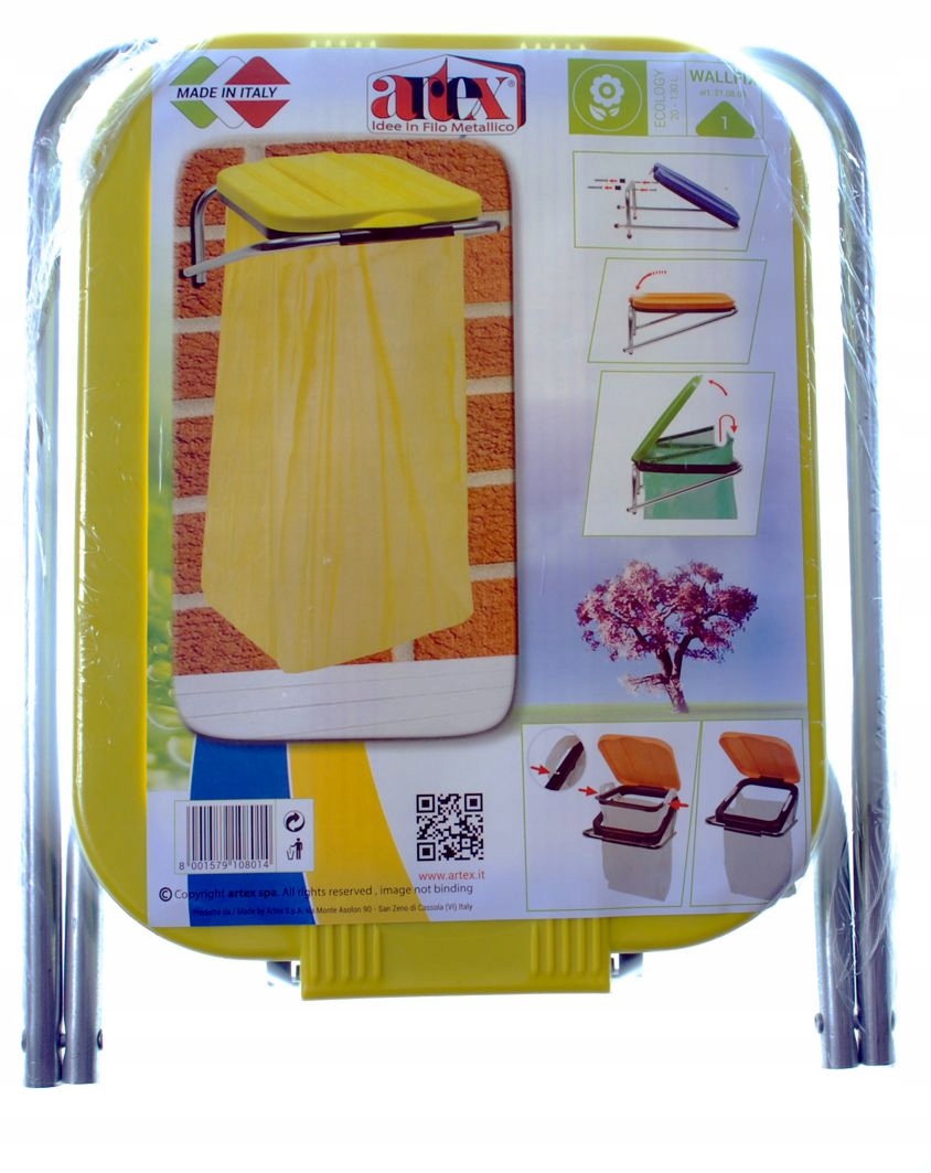 Levně Artex Wallfix nástěnný držák na sáčky, žlutý