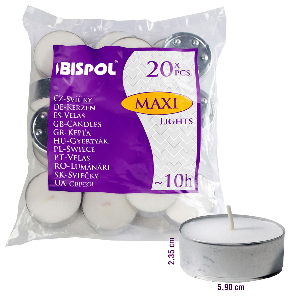 

Podgrzewacze 20 sztuk świece tealight palenie 10h