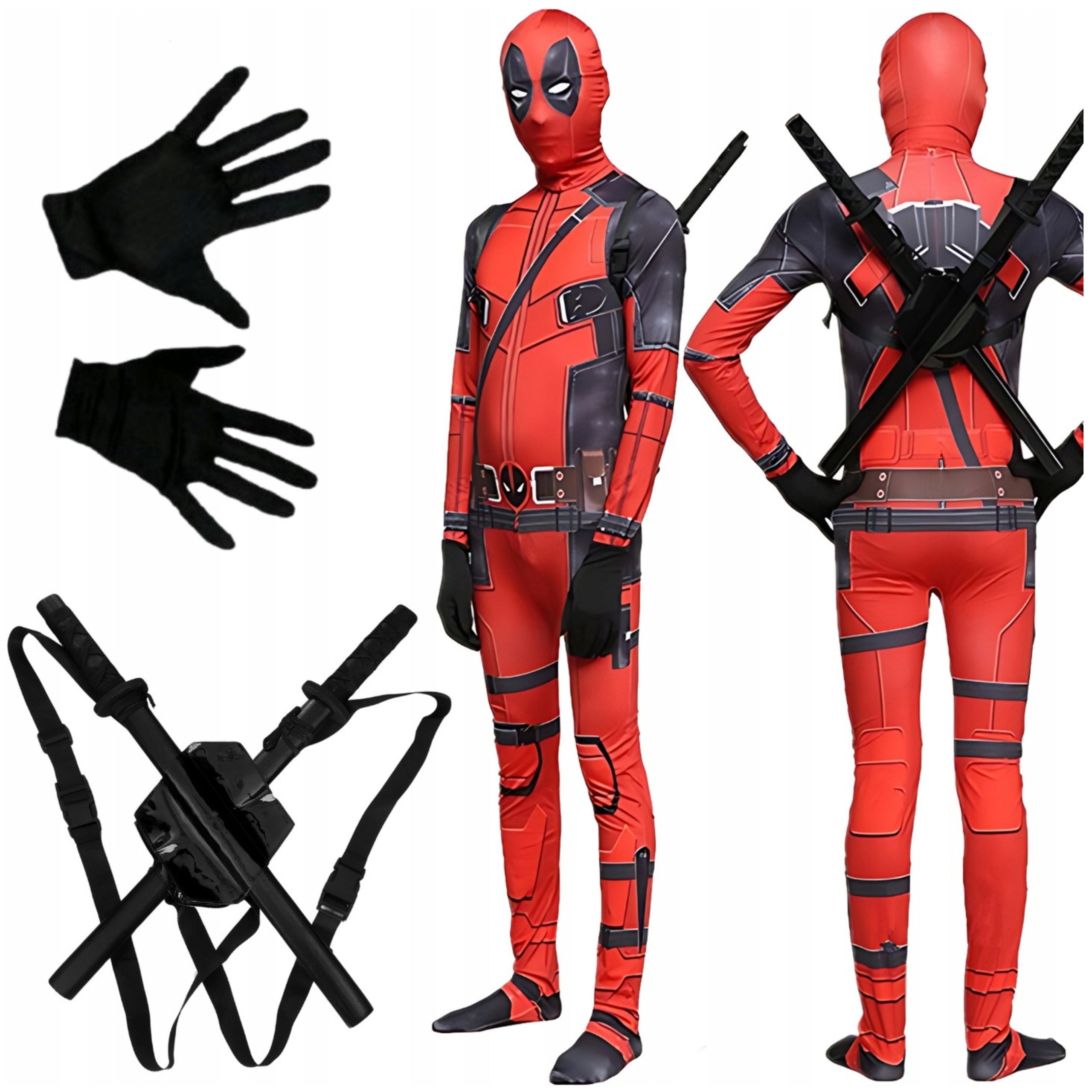 Kostým Deadpool Sada 2 Mečů Dospělý Převlek Kostým 190 XL/XXL
