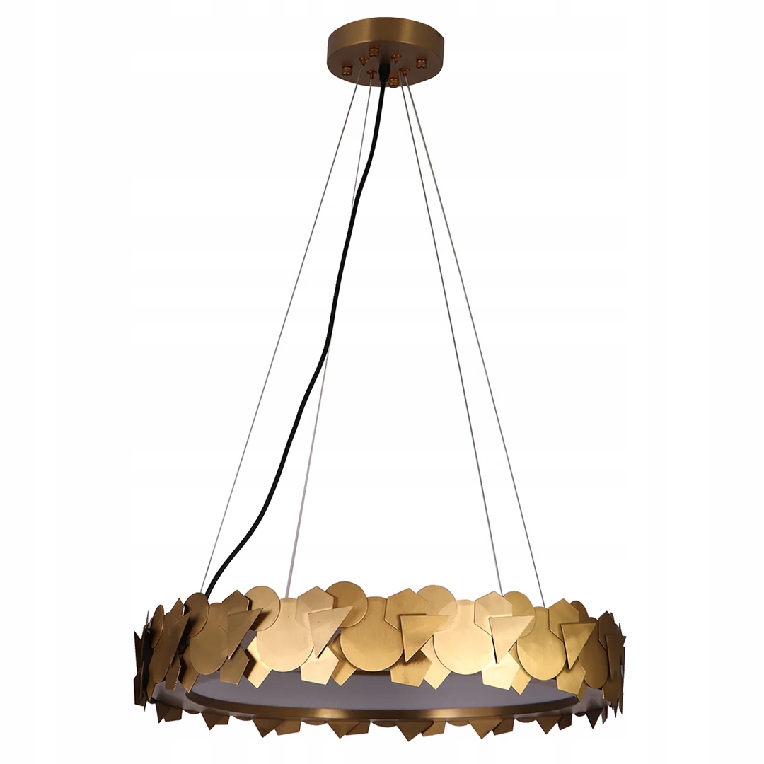 Moderná závesná Led lampa zlatá okrúhla 50 cm 3000K nad stôl Milagro