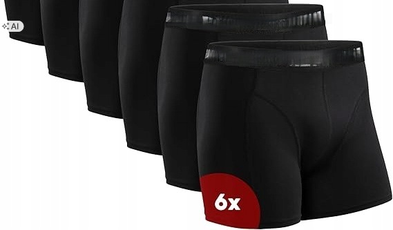 Pánské bavlněné boxerky 6-Pak XXL černé