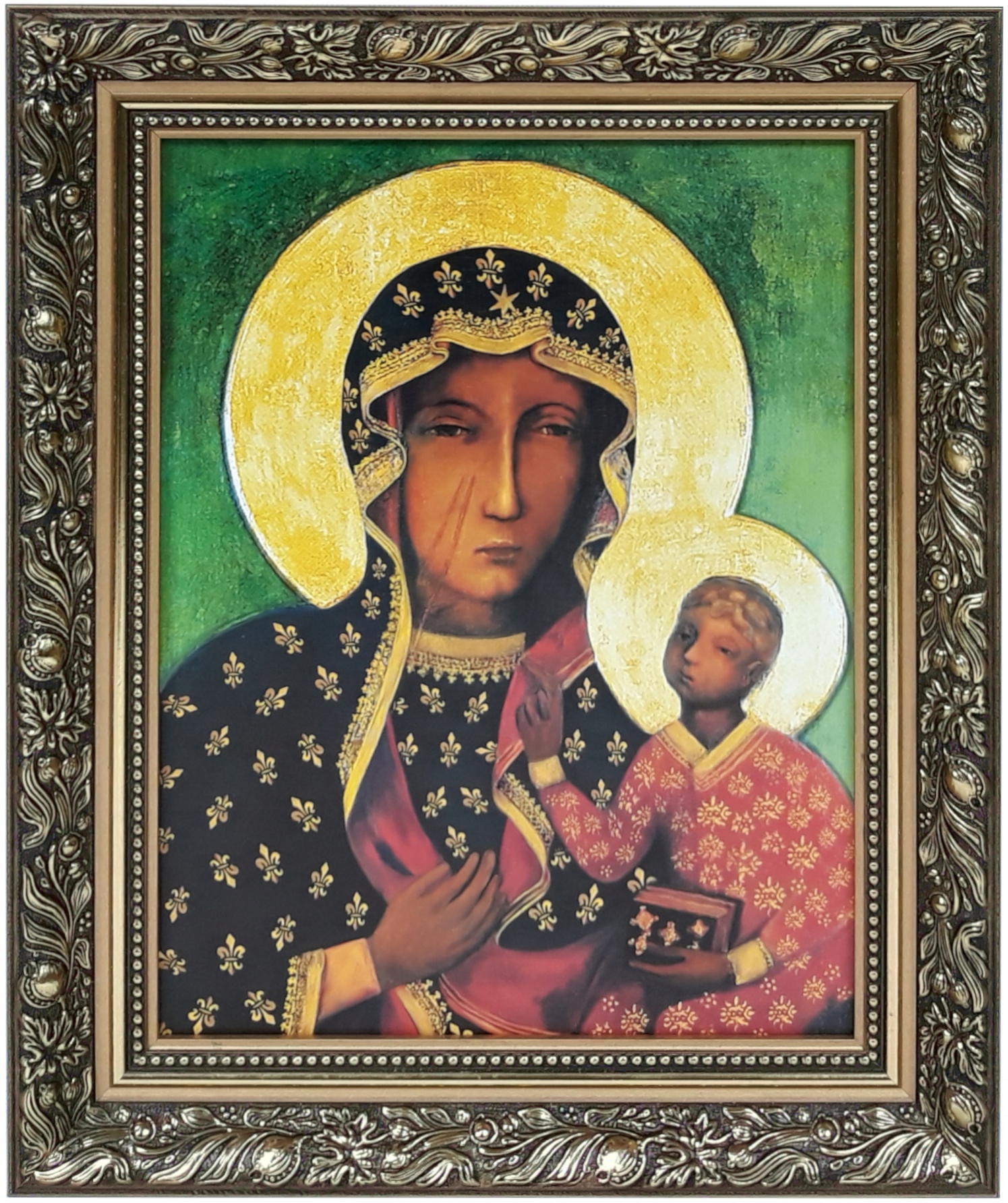 

Obraz 50x40 Matka Boska Częstochowska Złota Rama