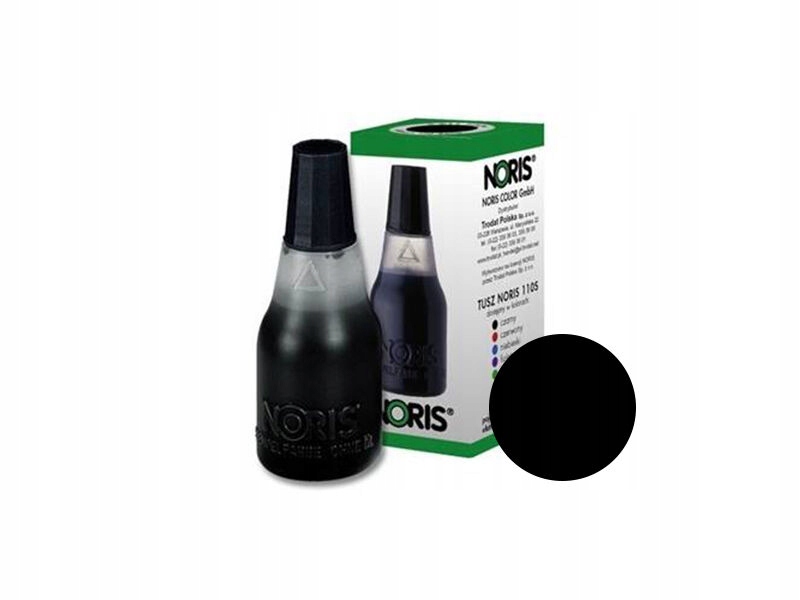 Tusz do pieczątek, stempli NORIS 110s CZARNY 25ml