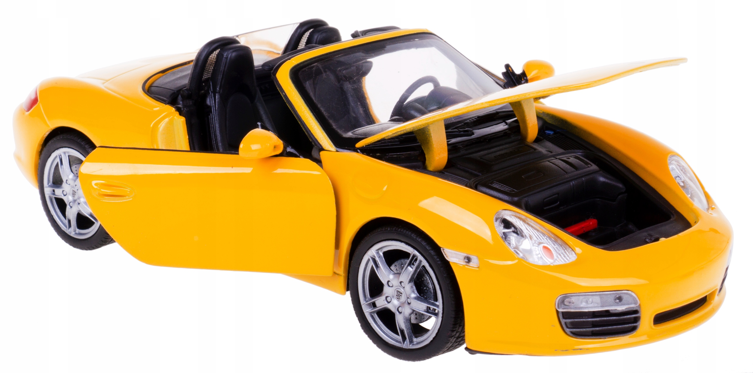 Porsche Boxster S Model Kovový Welly 1:24 Žlutý