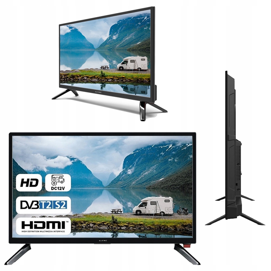 Televízor Kiano Slim Tv Travel 24" Led Ready 12V DVB-T2 Čierny