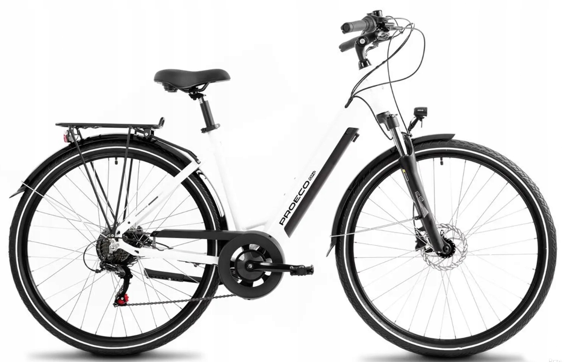 Rower elektryczny trekkingowy Romet Proeco Wave An 1.0 M 17" 504WH biały