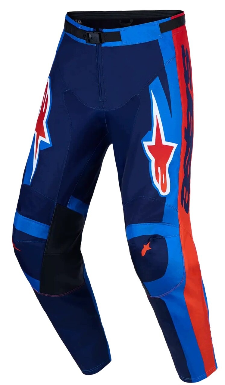 Nohavice Alpinestars Racer Hunt Red/Dark Blue/Light Blue 34