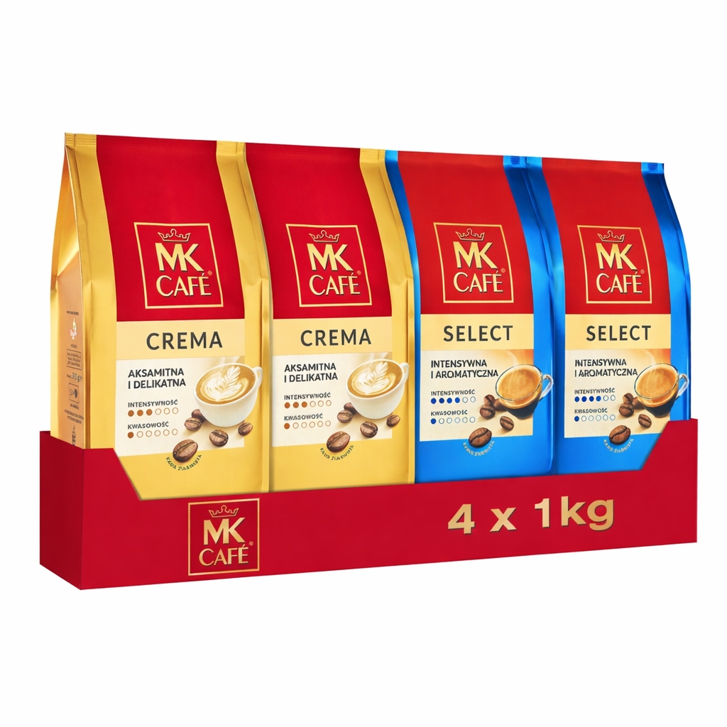 Kawa ziarnista Mk Cafe Crema 2x1kg, Mk Cafe Select 2x1kg