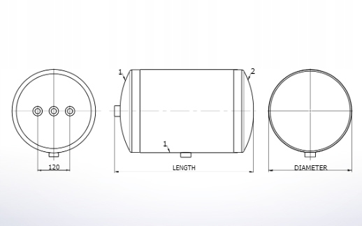 05100048 - Воздушный бак 40л 246X922 мм