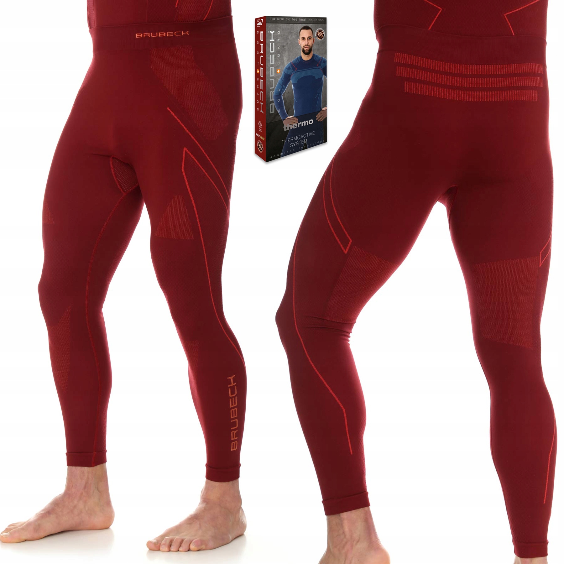 Spodnie Męskie Termoaktywne Legginsy Narciarskie Zimowe Brubeck Thermo L