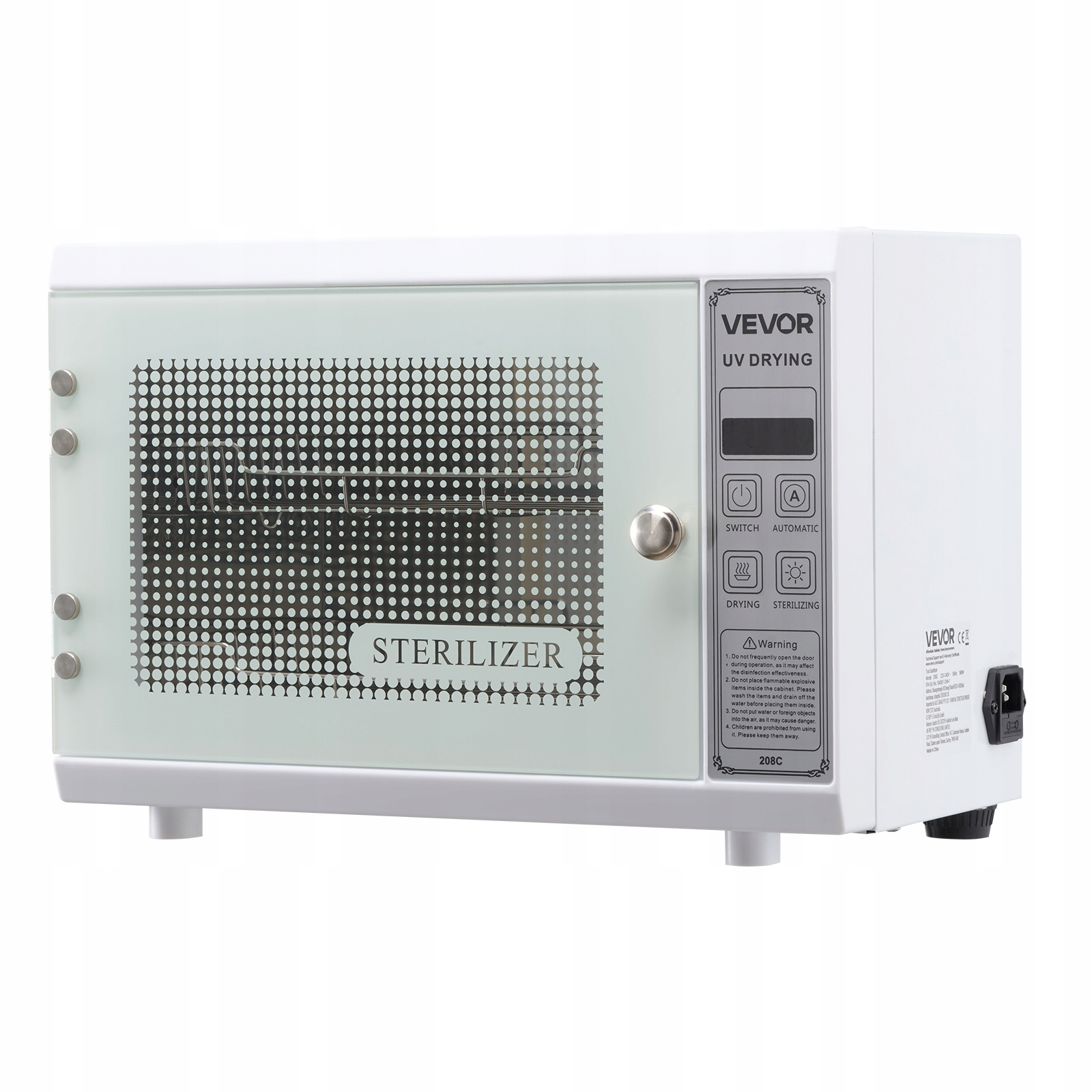 Vevor Čisticí stroj na nehtové nástroje 12L 160W s viditelnými dvířky z tvrzeného skla