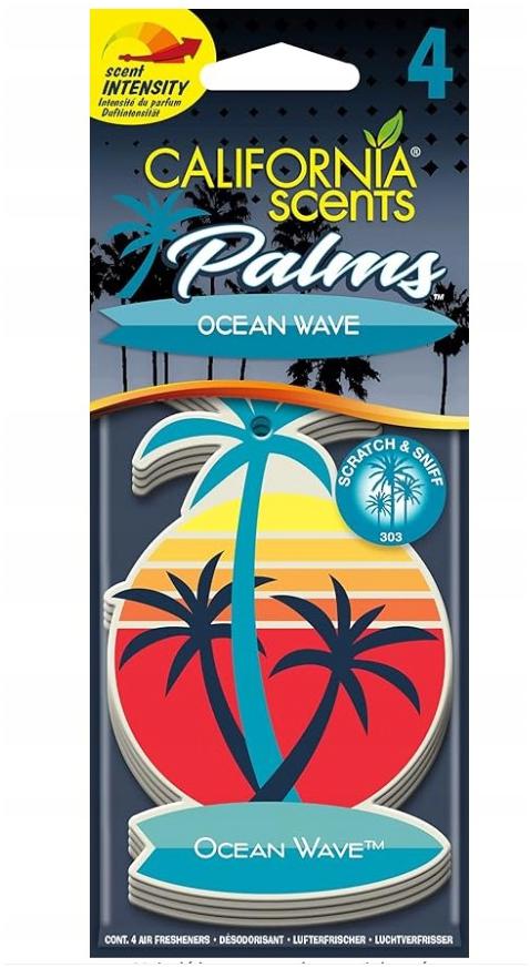 California Scents Ocean Wave Zawieszka zapach do samochodu 4PACK