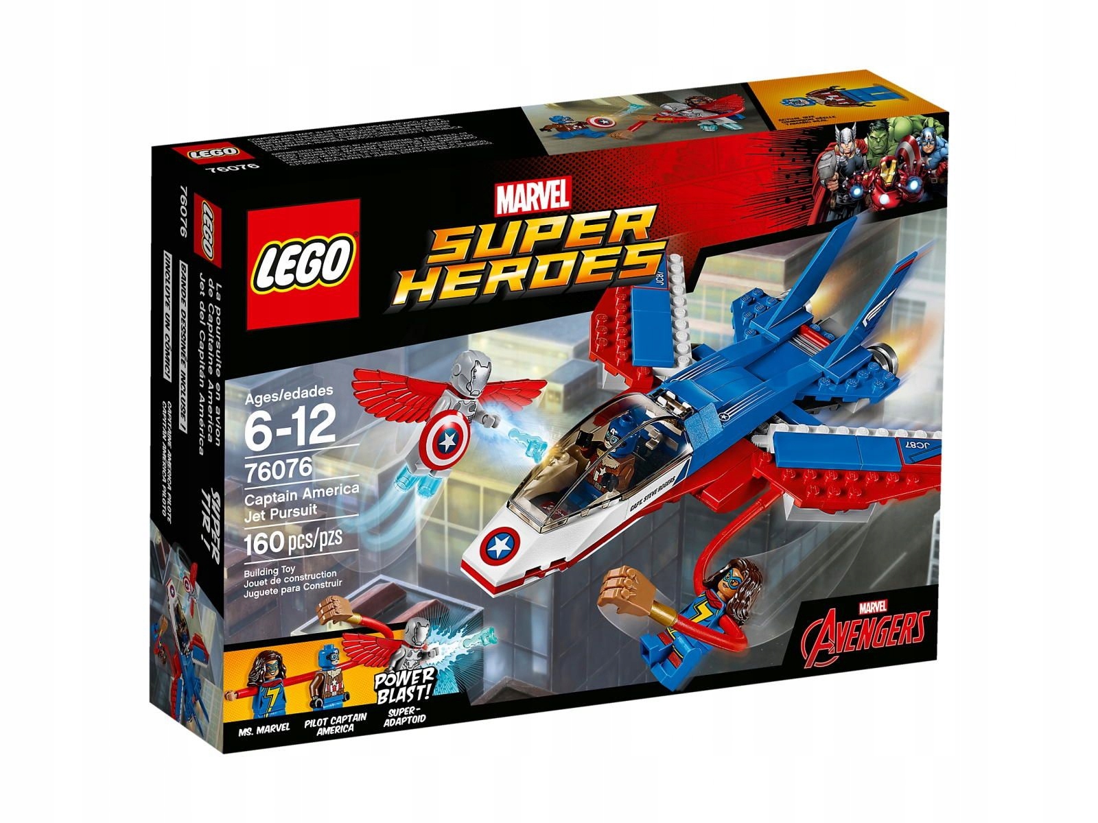 nový Lego Marvel 76076 tryskáč Kapitána Ameriky unikát Misb 2017