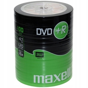 

Płyty 100szt Maxell 4,7GB Dvd+r 52x