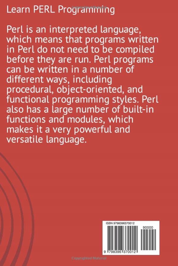 PJP, Innoware Learn PERL Programming Język publikacji angielski