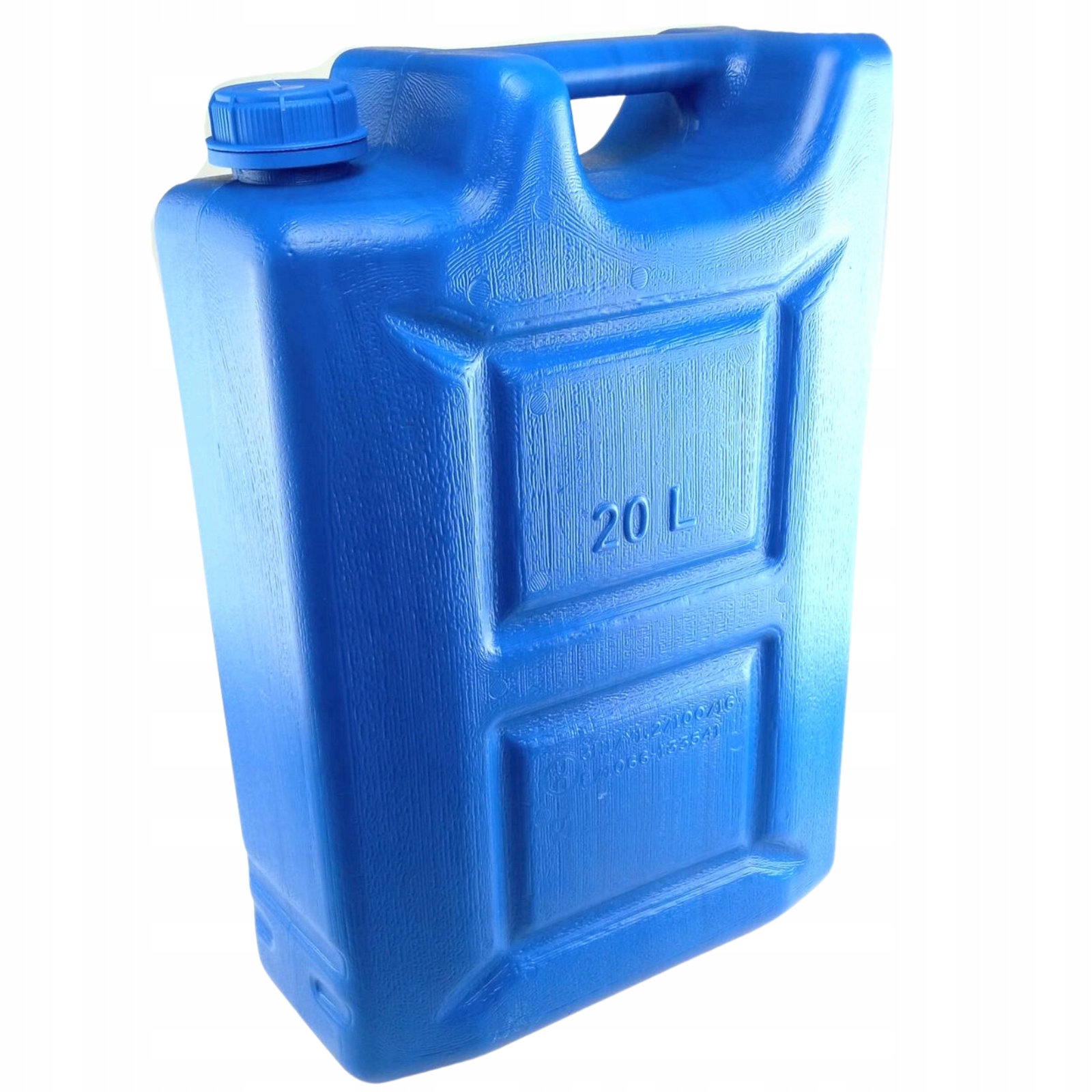 POJEMNIK NA WODĘ 20L NIEBIESKI Bańka Zbiornik Kanister Plastikowy UCHWYT Pojemność 15,5-20 l