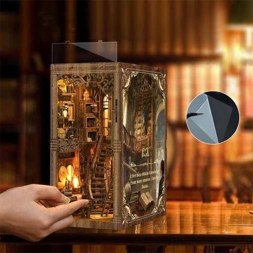 Book nook 3D dėlionė „miniatiūrinis knygų kampelis“ su LED apšvietimu modelis 319 nuotrauka 11