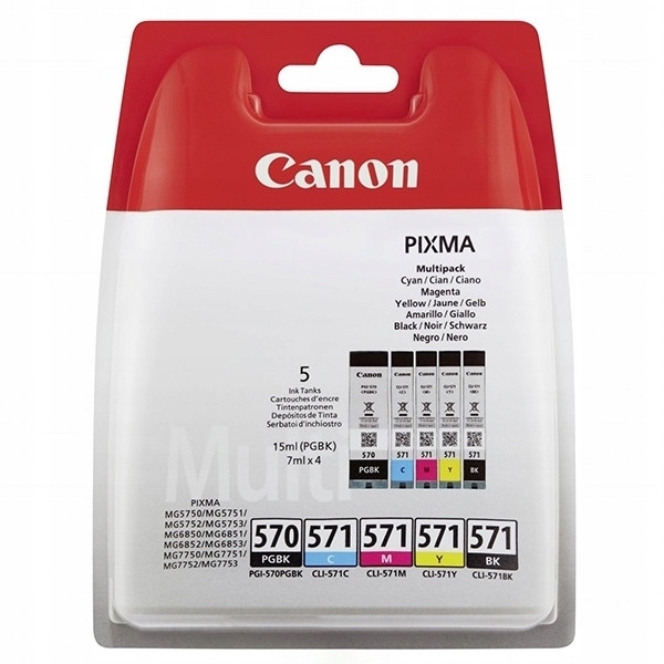 Originálny atrament Cmyk Canon PGI-570, PGI570, CLI-571, CLI571 (0372C006)