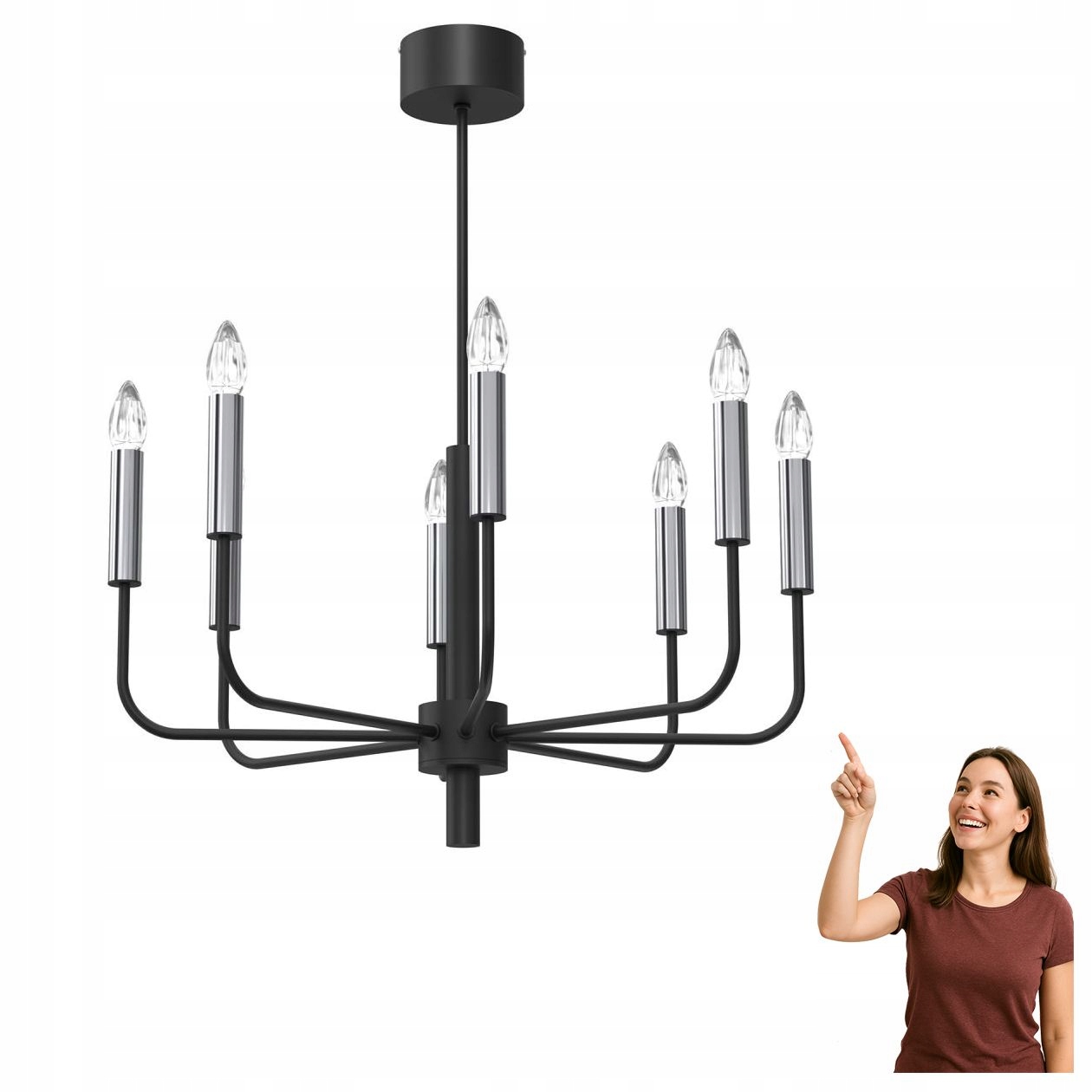 Osemramenný luster Akasya 4283 Luminex