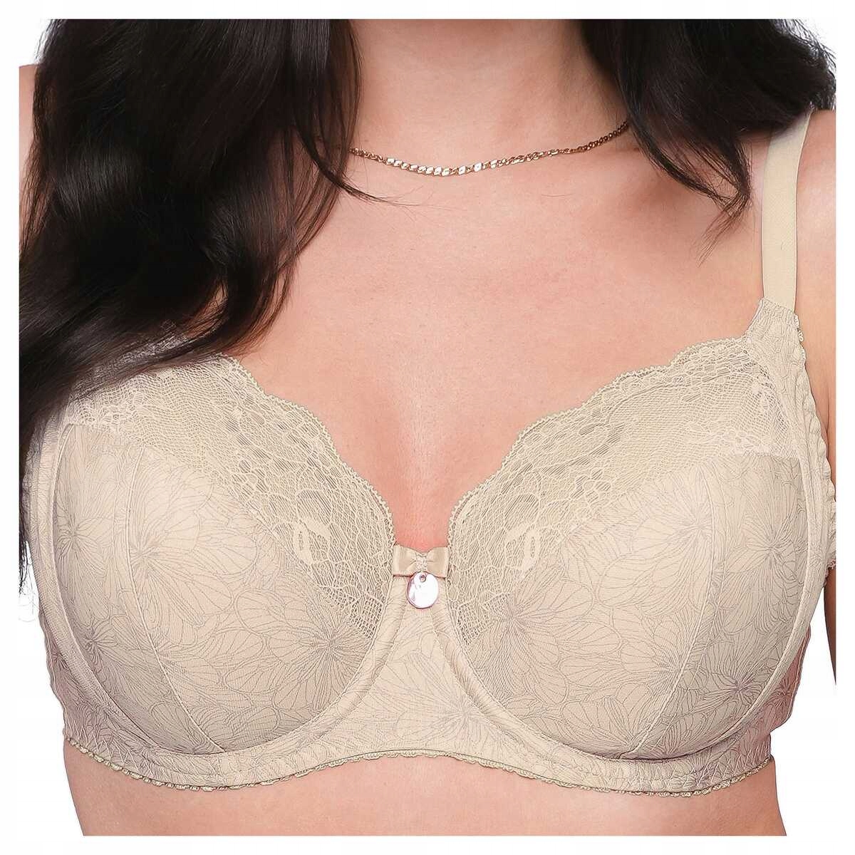 Ava Biustonosz miękki stanik koronka soft 1130/5 beżowy plus 85H