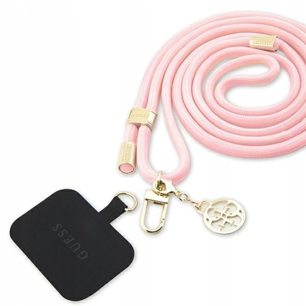 Guess GUOUCNMMG4EP Universal Cbdy Cord pásek růžový/pink Nylon 4G Metal Char