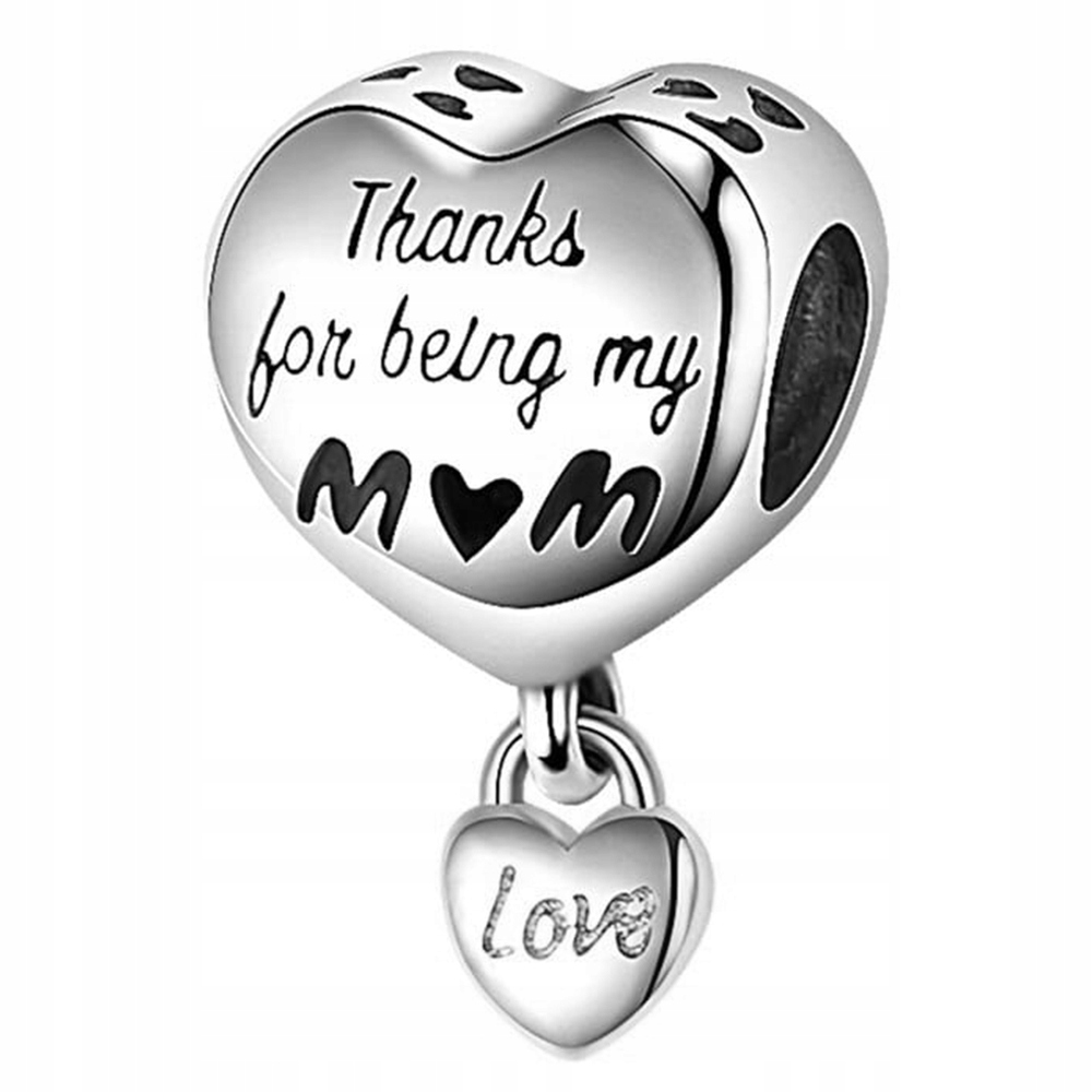

Charms srebrny Mom Mama Mother Love srebro 925