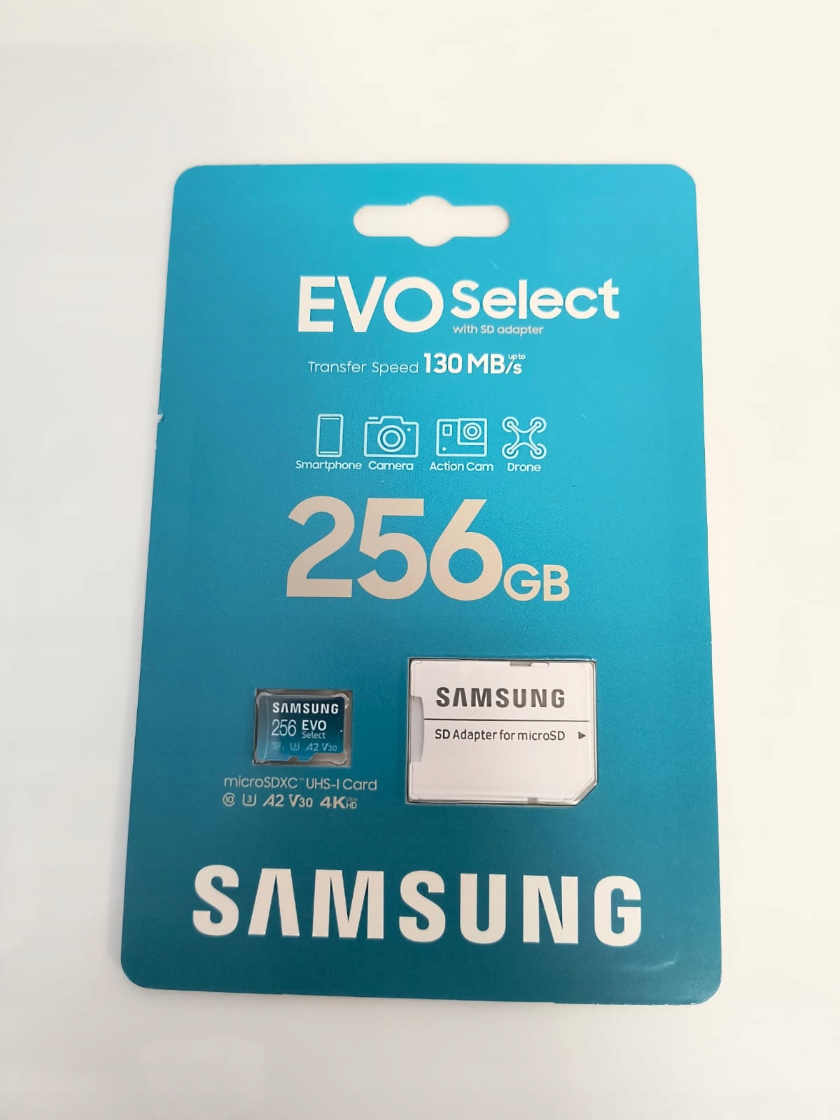 Karta microSD Samsung EVO Select 256 GB Pojemność karty 256 GB