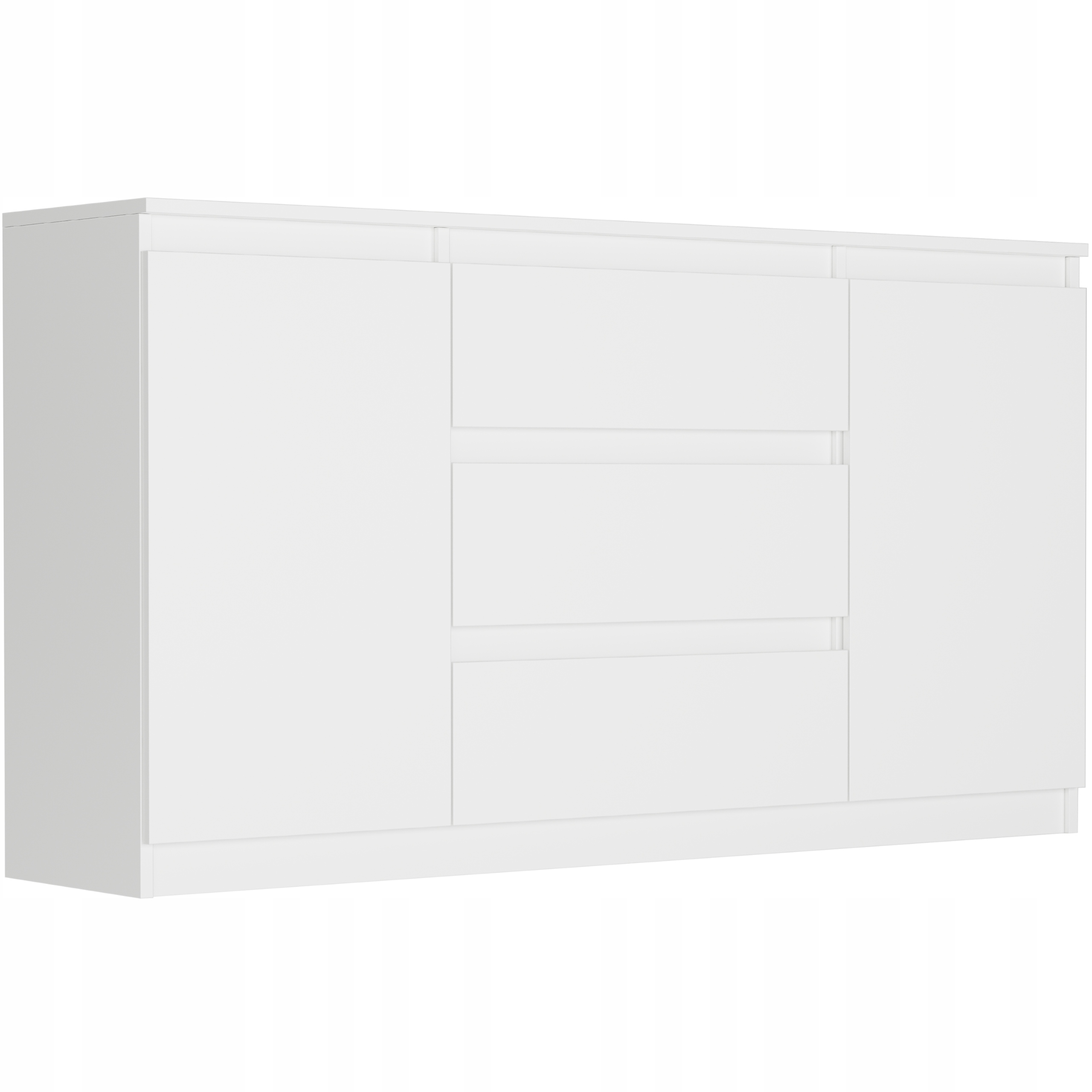 КОМОД 140 ШКАФ 3 ЯЩИКА 2 ПОЛКИ БЕЛЫЙ R-140S3