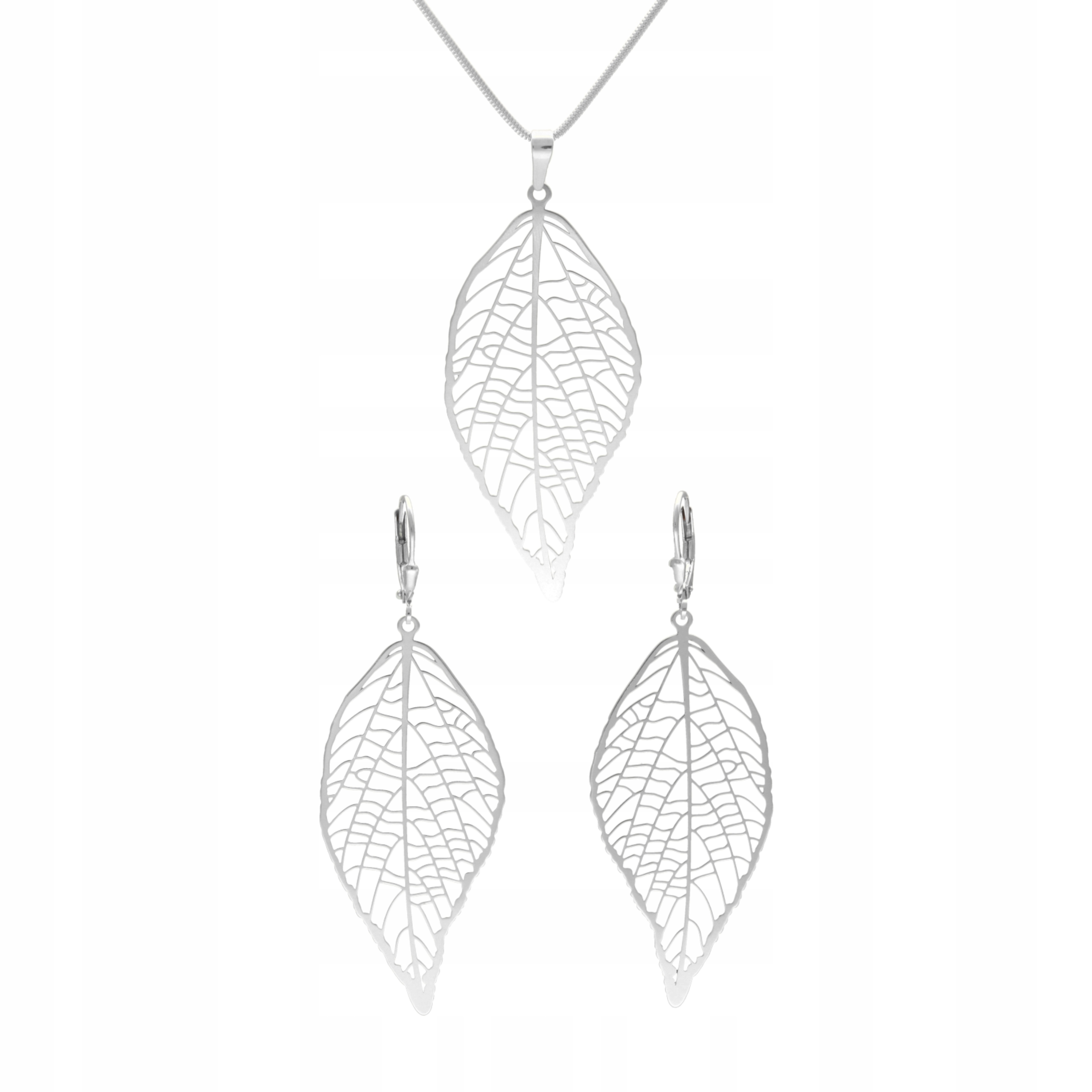 Komplet prolamovaných listů stříbro rhodiované