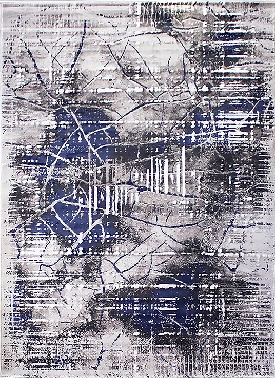 Koberec 120x180 Mramor Šedý Modrý 3D Mäkký