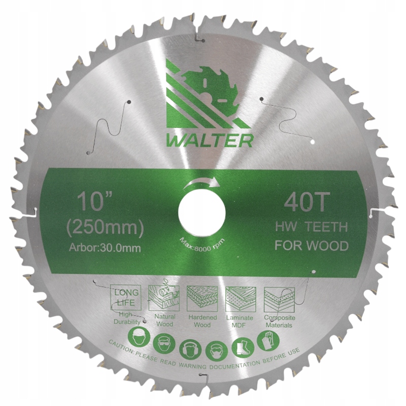 Tarcza do drewna 250x30 Z40 piła tarczowa widiowa Walter