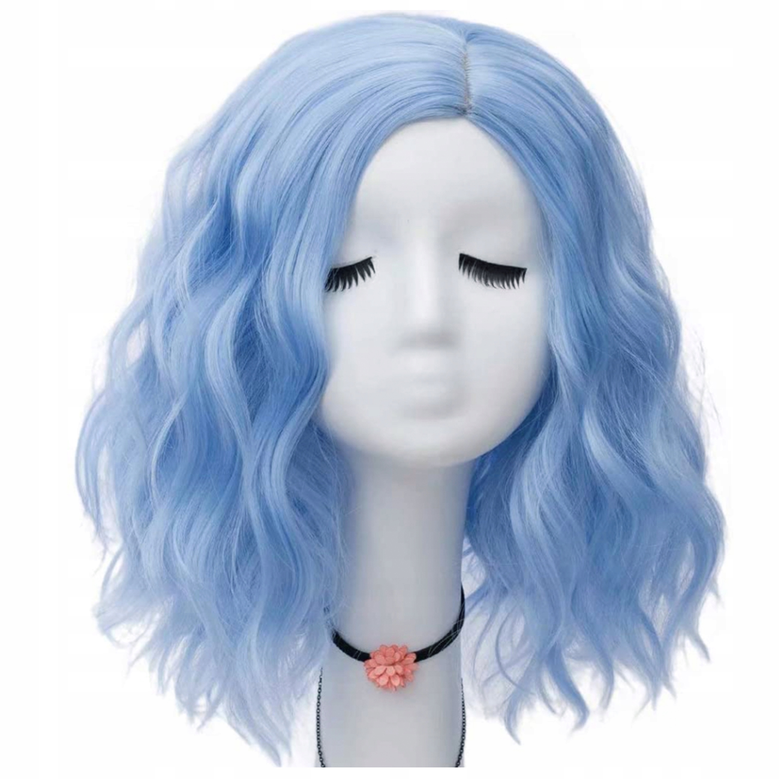 

Peruka cosplay Niebieska glam rock 40cm anime fale